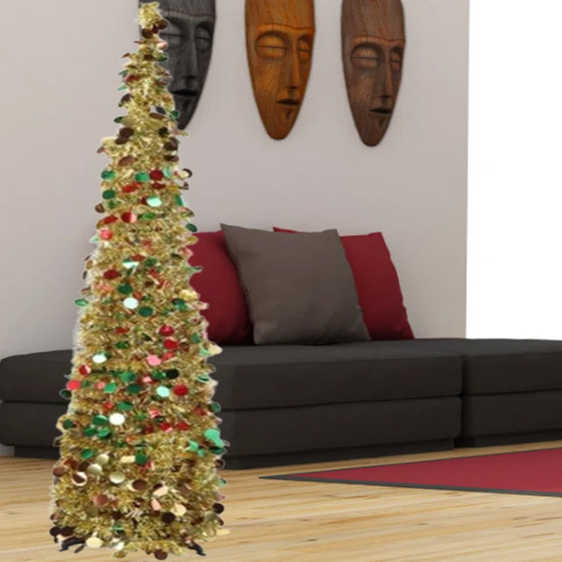 2 pièces 60inch Popup pliable sapin de Noël artificiel avec support décorations de Noël