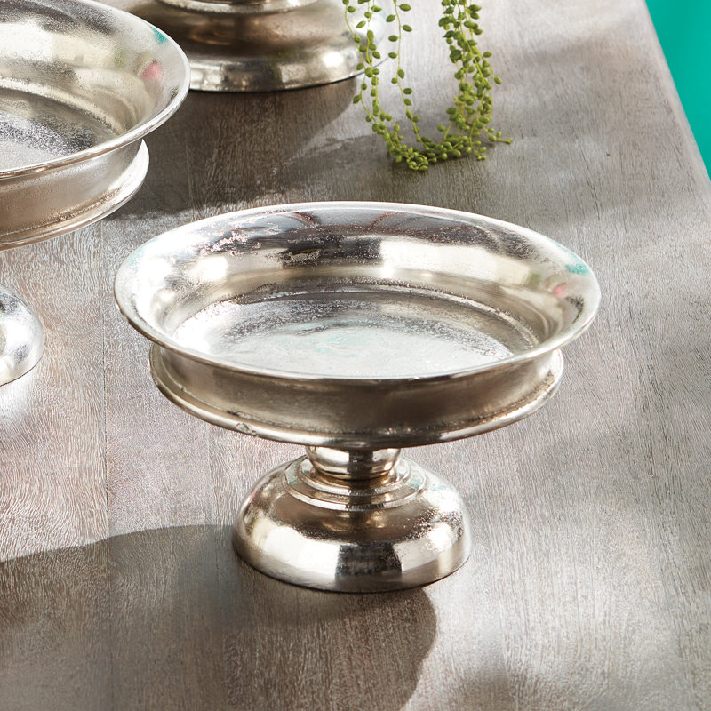 Javonne Aluminum Tray, 12" W x 12" L x 7" H