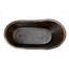 67" Hammered Copper Single Slipper Bathtub