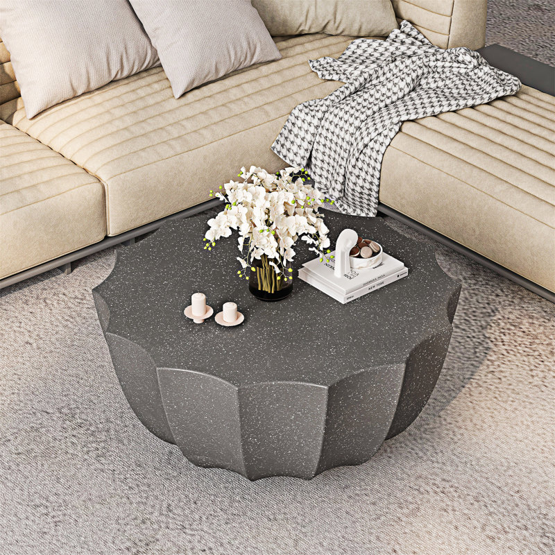 Table basse imperméable pour l'extérieur et l'intérieur, Gris