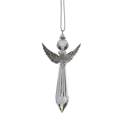 Ornement goutte ange avec ailes en métal