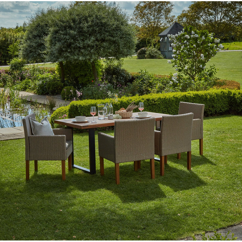 Fabiano Rectangular 4 - Person 175cm Long Dining Set with Cushions