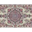 Tapis de couloir ivoire, rose et noir noué à la main de haute qualité