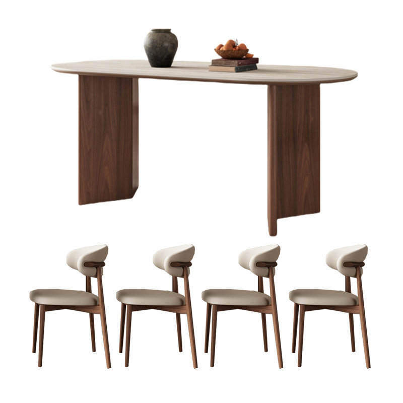 Ensemble de table de salle à manger ovale