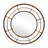 Modern Metal and Glass Wall Mirror with Openwork Frame - Contemporary Round Decorative Accent.-1654704557