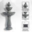  Fontaine solaire sur pied 36,2 pouces à 2 niveaux pour l'extérieur - Design classique