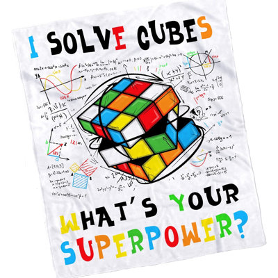 Funny Speed Cubing Throw Blanket for Couch Lightweight Plush Fuzzy Cozy Soft Blankets Quilt Decorative Sofa Travel 60"x50"