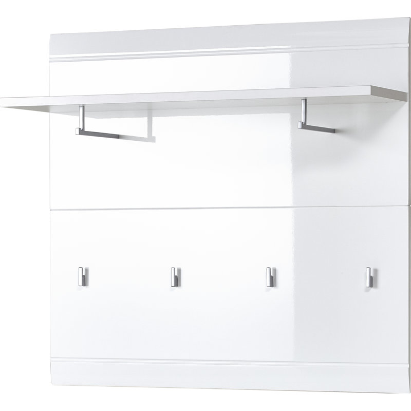 Garcia 4 - Hook Wall Mounted Coat Rack, White