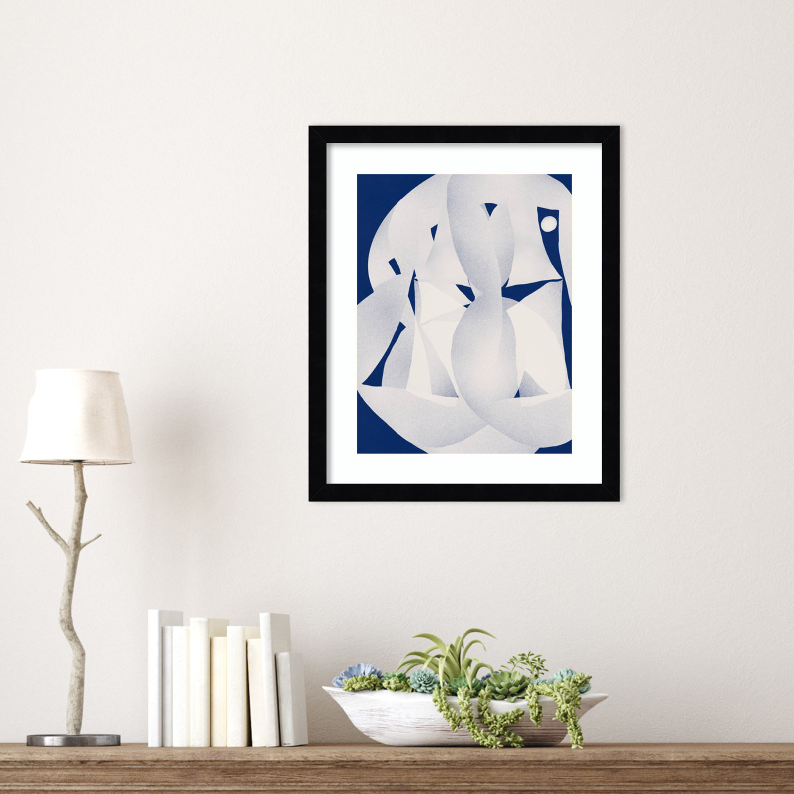 Louella "Paper Sculpture Abstract" Print, Black, 17" H x 14" W