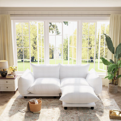 Canapé modulaire rembourré 74,8 po Hollye