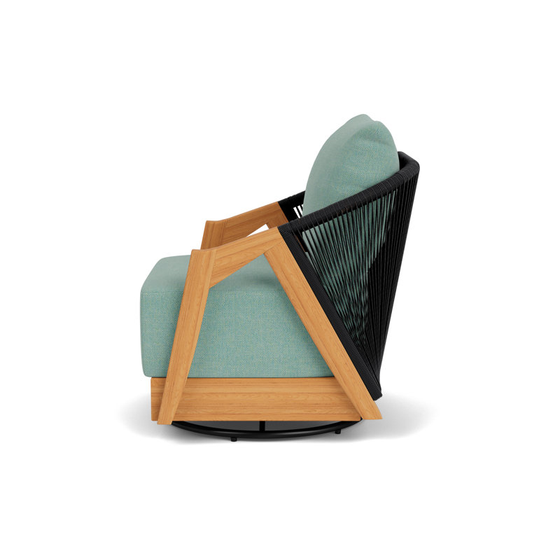 Alpine Outdoor Teak Swivel Armchair, Pavian Pool