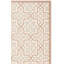 Tapis d'extérieur à motif géométrique beige / rouge Dirks-23834733