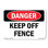 Keep Off Fence Decal 5" X 3.5"