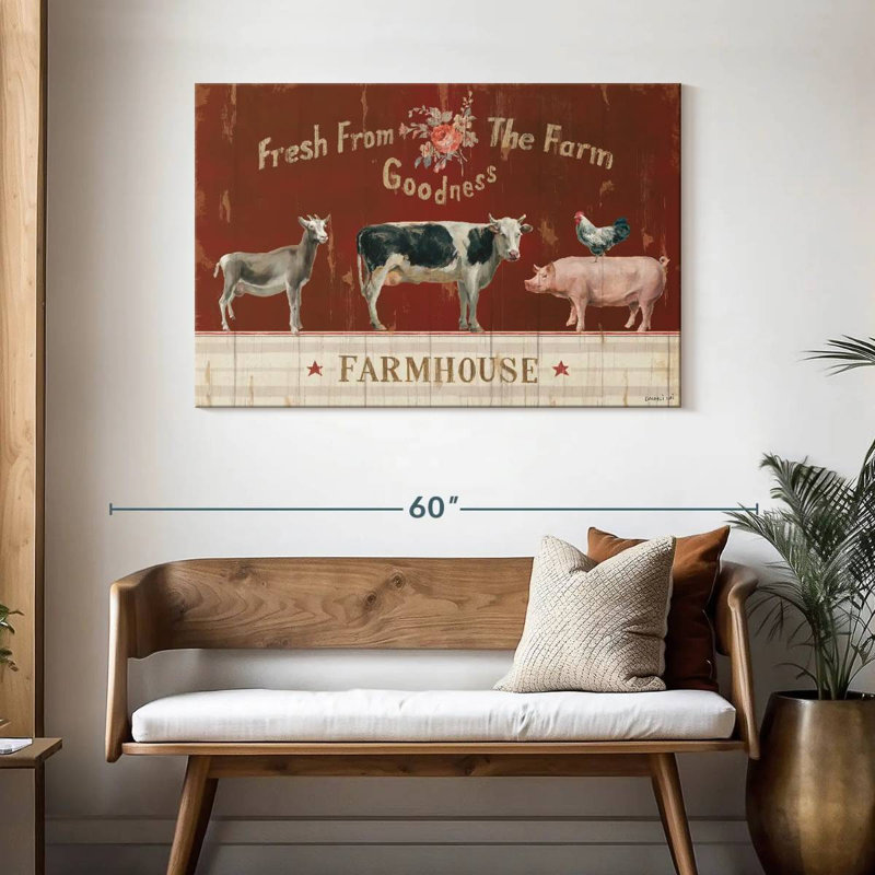Plaque murale Farm Patchwork II, H 30 po x l 45 po