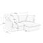 Canapé en tissu avec repose-pieds convertible