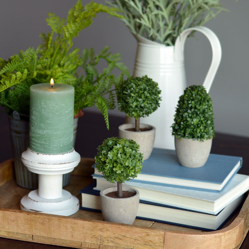 5.5'' Faux Boxwood Topiary in Pot