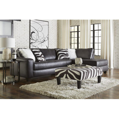 Brextin 2-Piece Faux Leather Sectional Sofa with Chaise Includes All Pillow As Shown -  Latitude Run®, BECBEA5A2B7E44A990444FC940404982