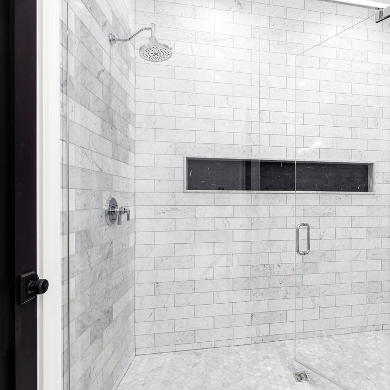 Drain de douche à grille Wave, 4 po x 4 po