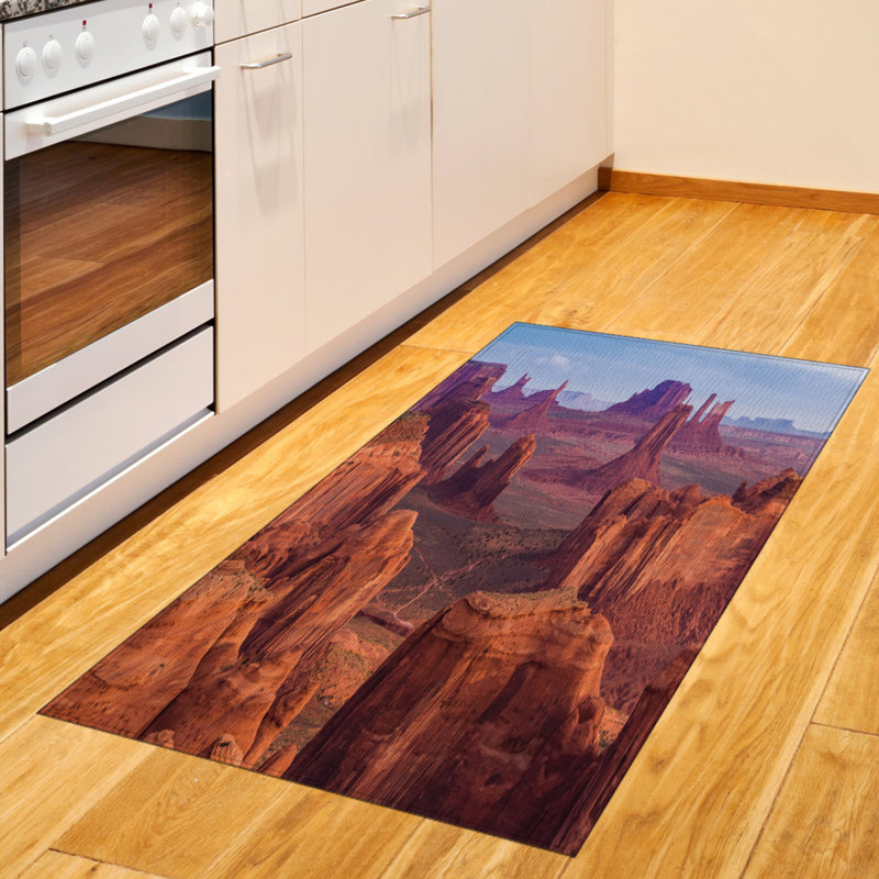 Canyon Nature High Density Long Fiber Poly Threads Decorative Area Rug Carpet, Rectangle 2'7" x 5'