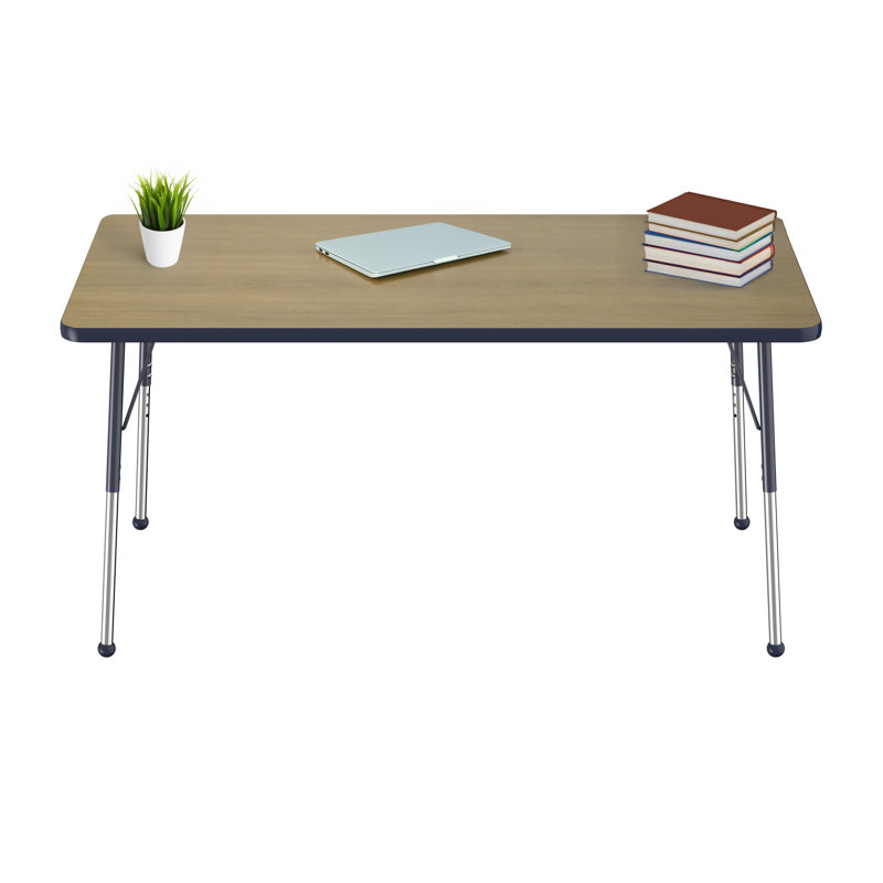 Table d'activité rectangulaire à hauteur réglable en forme de T, Roulement à bille standard, 36 po x 60 po