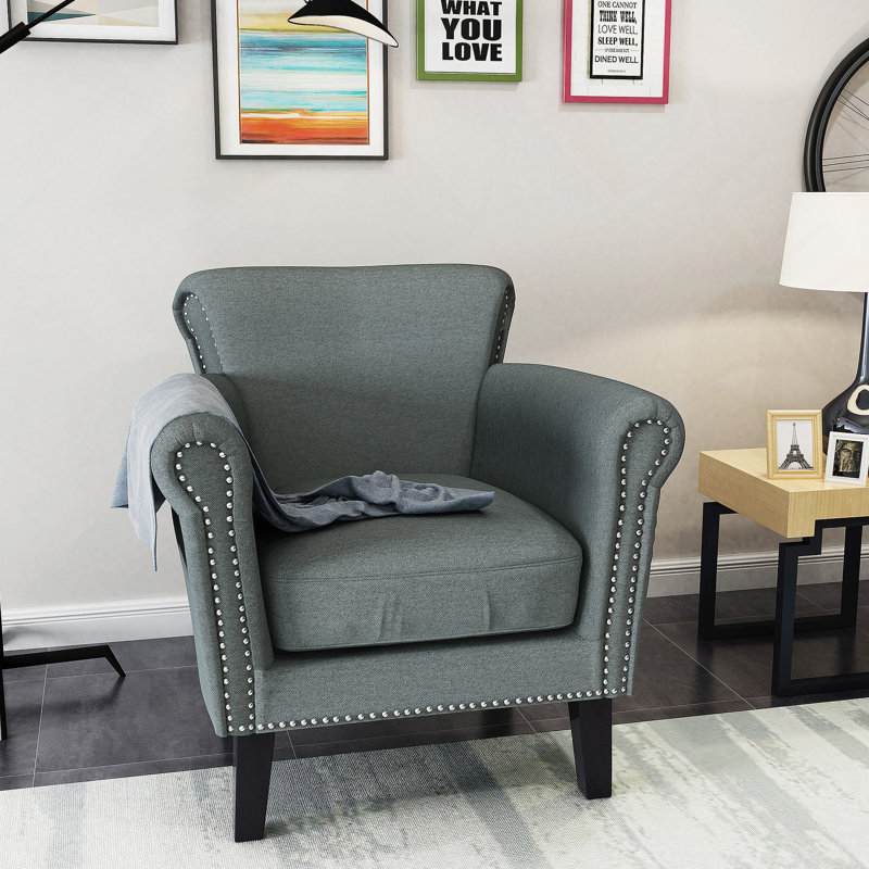 CHAISE CLUB, Bleu/Gris