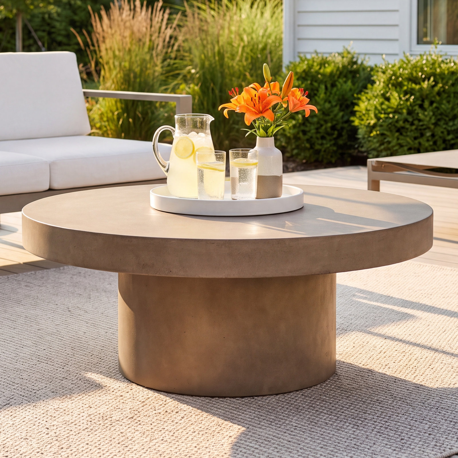 Dove 36'' Concrete Outdoor Coffee Table
