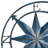 Nautical coral orange metal compass rose wall sculpture with distressed finish — 20-inch diameter-896232390-896232440