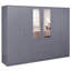 Modern 6 Door 3 Drawer Mirrored Wardrobe with Hanging Rail for Bedroom Storage & Organisation