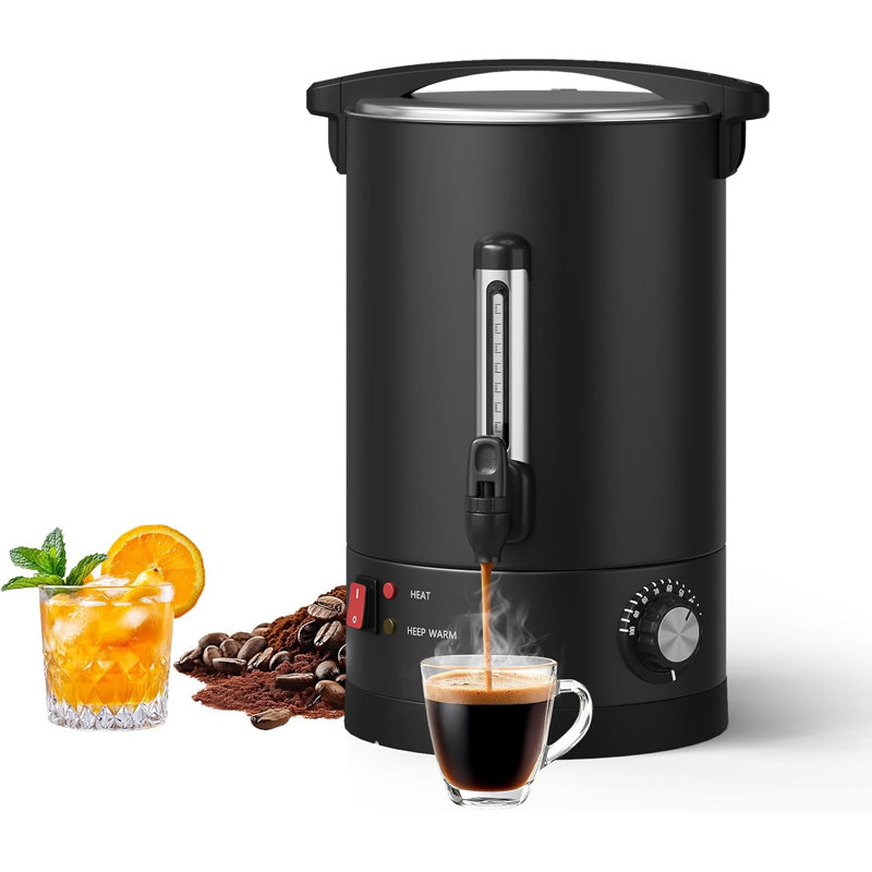 12 L/80 Cups Coffee Urn-3.2 gal Double Wall Commerical Coffee Maker for Buffet Catering Wedding Gathering,Large Capacity Hot Coffee Dispenser,Stainless Steel Hot Water Urn