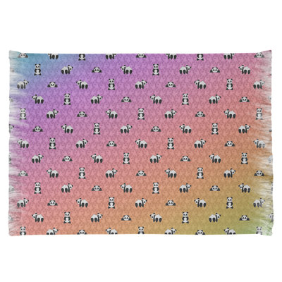 Rose Panda/rouge/jaune Tapis décoratif