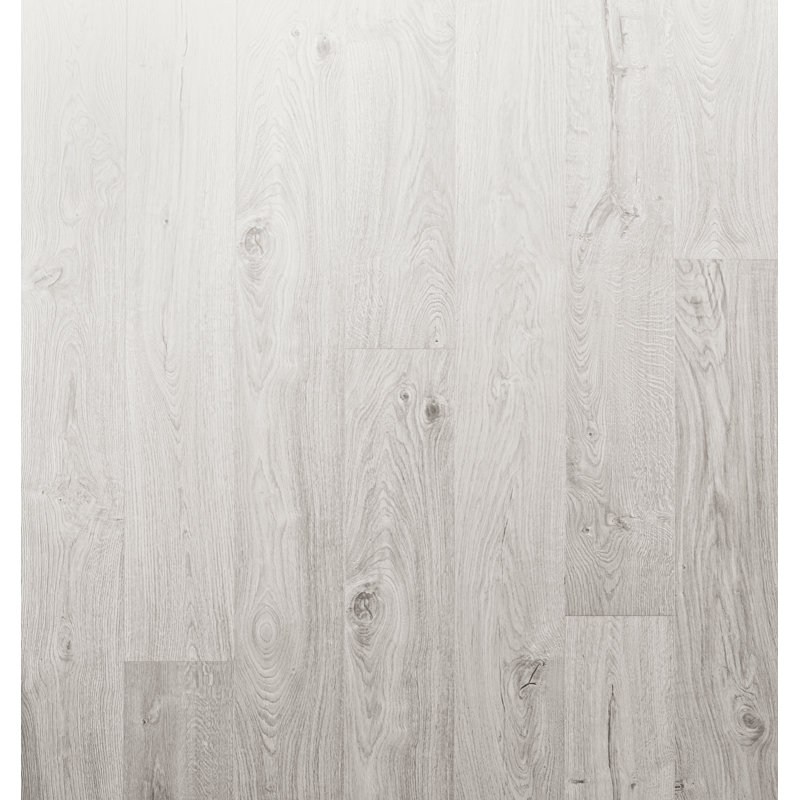 Parquet stratifié en chêne 10 po x 80 po x 14 po Origin, Neige
