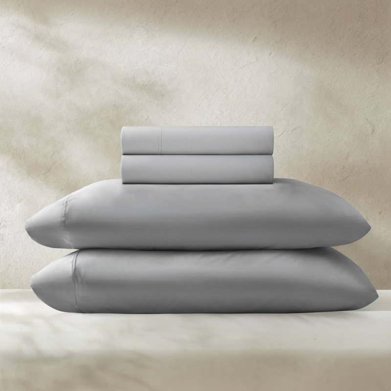 Ensemble de draps en tricot toutes saisons, Gris, Ensemble de draps pour taille de lit double et gra