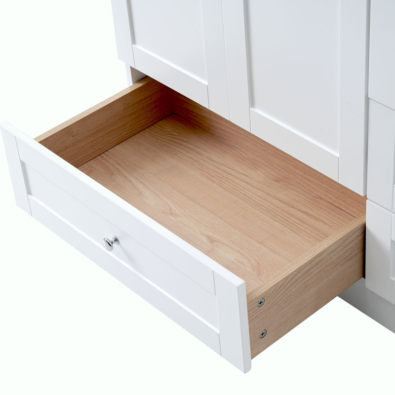 Meuble-lavabo de salle de bain sans lavabo, Blanc