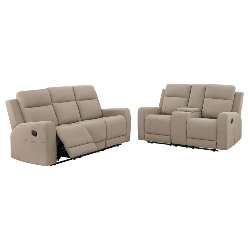Ensemble de canapé inclinable 2 pièces Jessa, Taupe