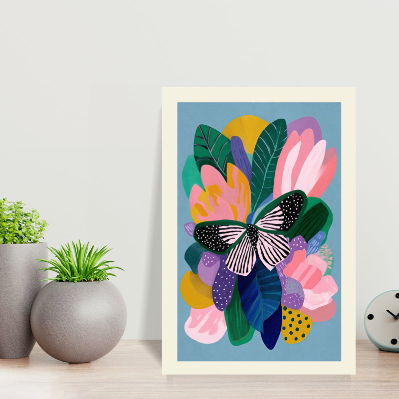Art floral, papillon, H 18 po x l 12 po