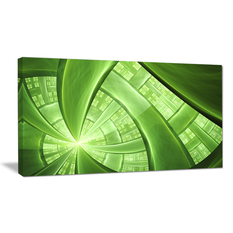 « green fractal », "tiges de plantes exotiques" , impression sur toile tendue, H 20 po x l 20 po x P 1 po