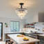 15.35" Modern Tiered Crystal Semi Flush Mount, 3 Finishes (Gold/Silver/Black), E14 Base, No Bulb-114803074