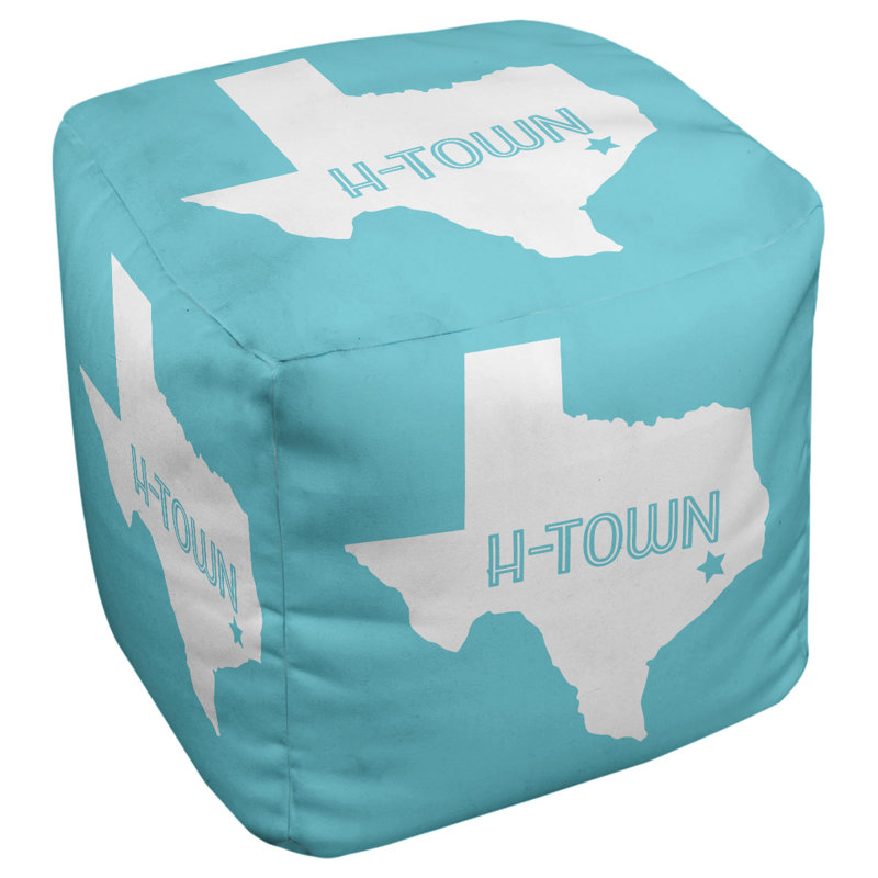 Upholstered Ottoman, Teal