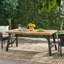 Ensemble repas d'extérieur avec 2 bancs et 1 table repas (3 pièces)