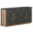 64.6" Buffet Cabinet With Storage and Decorative Doorsm (Espresso Black)