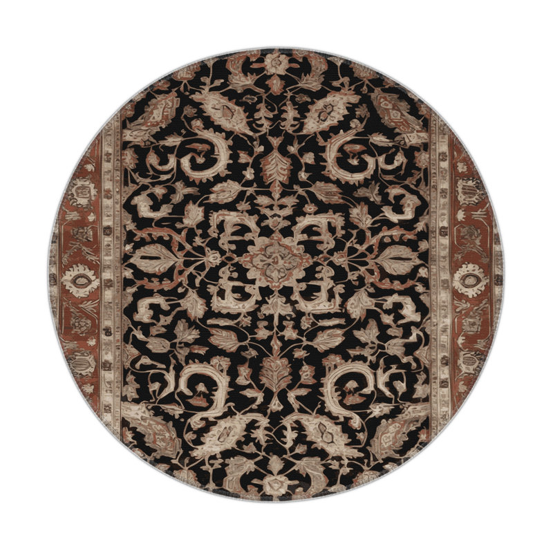 Turkish Brown Indoor and Outdoor Area Rug, Rectangle 5' x 7'