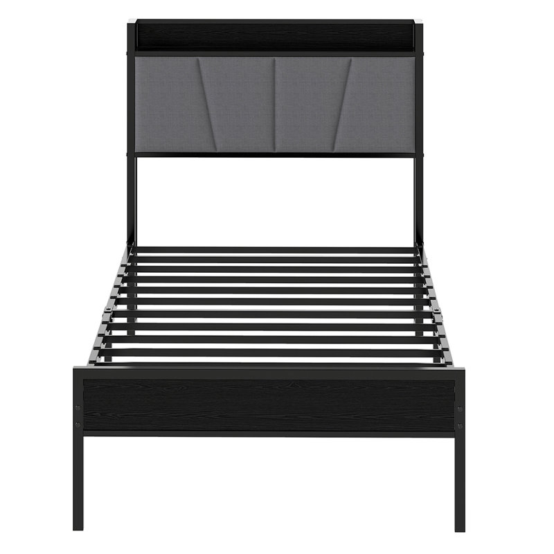 Upholstered Bed, Single (3'), Black