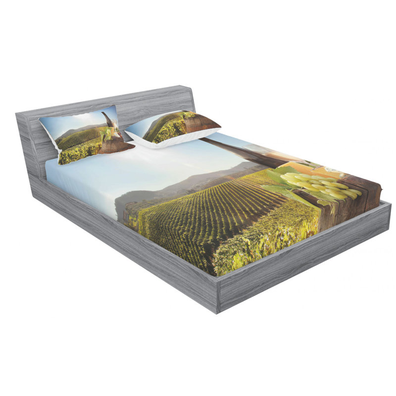 Microfiber Sheet Set, Queen Sheet Set with Fitted Sheet