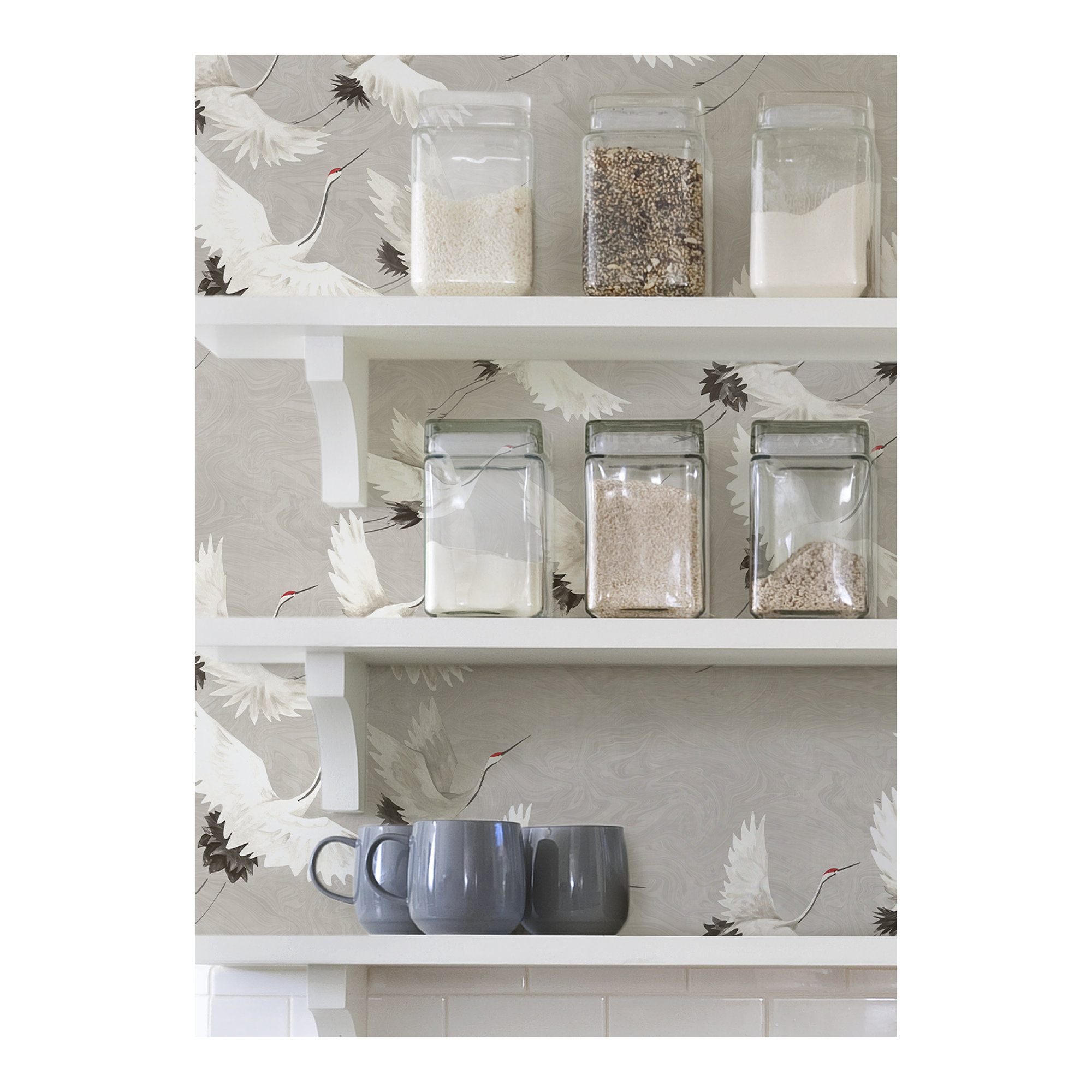 Brynn Modern Peel & Stick Wallpaper, Gray