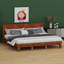 Base de lit moderne à profil bas avec tête de lit élégante et sommier à lattes solides pour le soutien du matelas-354044106