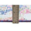 Tapis carré semi-antique à motif floral délavé 1 pi 5 po x 1 pi 6 po