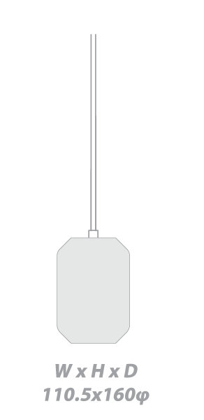 Joseph 1 - Light Pendant, Pale Gold, 6.3" H x 4.4" W x 4.4" D