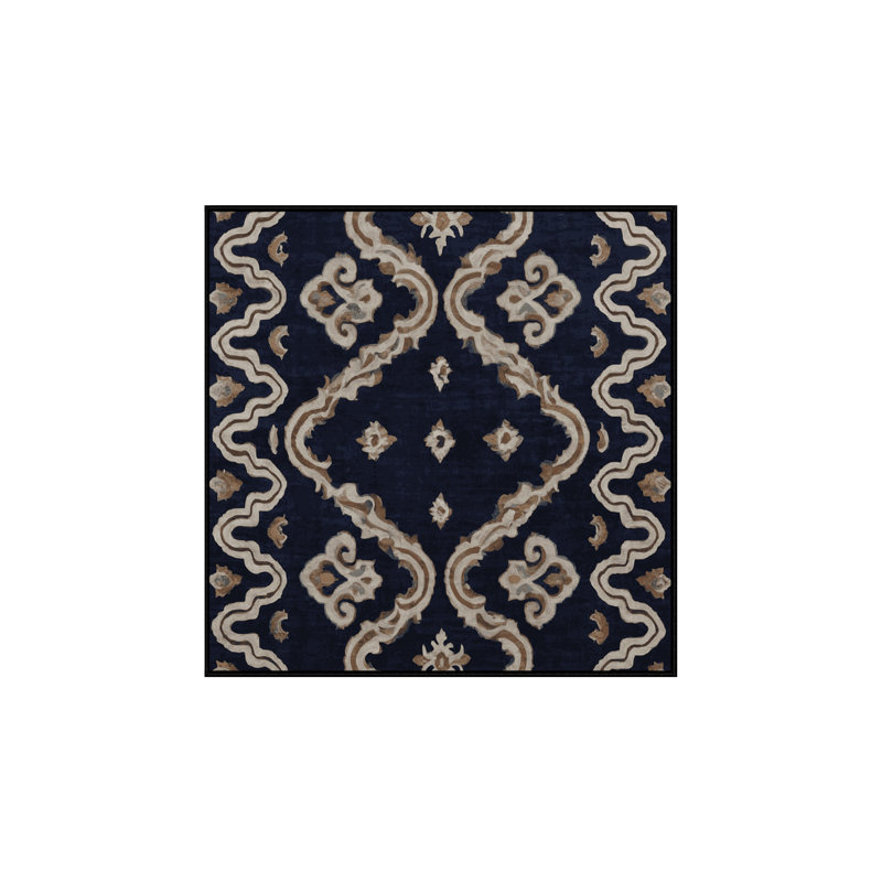 Tapis gris lavable à la machine, Carré 7 pi
