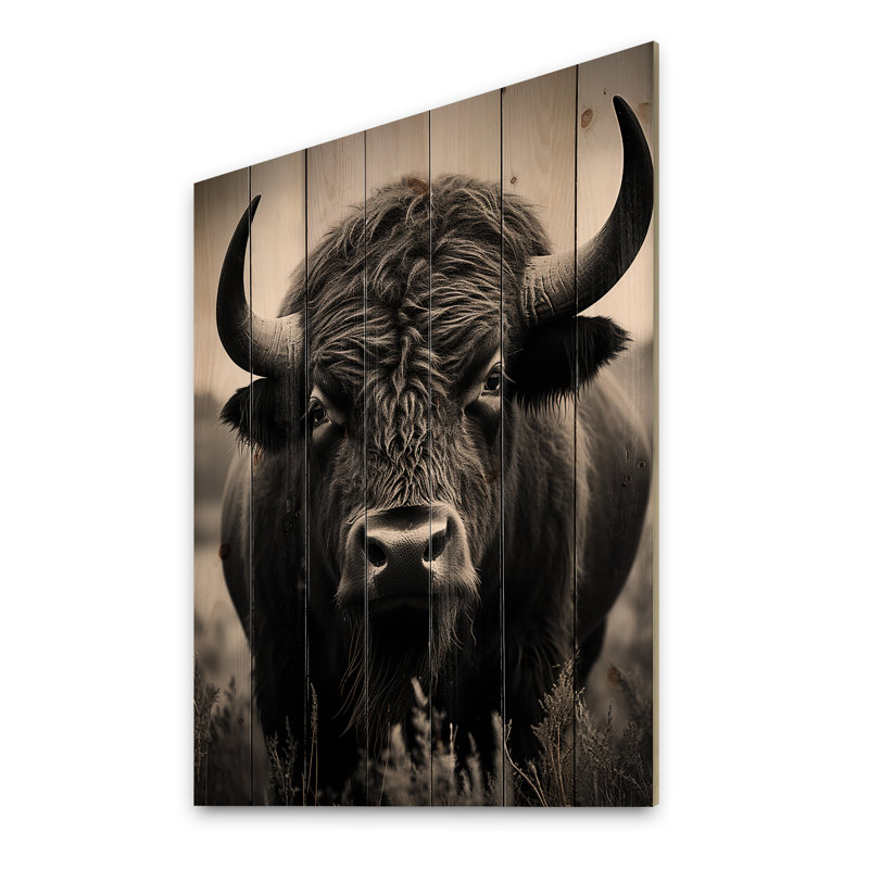 Lily - Animals Wood Print On Natural Pine Wood, 32" H x 24" W