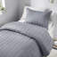 Ensemble de literie pour lit simple / simple TG durable, polyester rayé gris, moderne et confortable pour les chambres à coucher